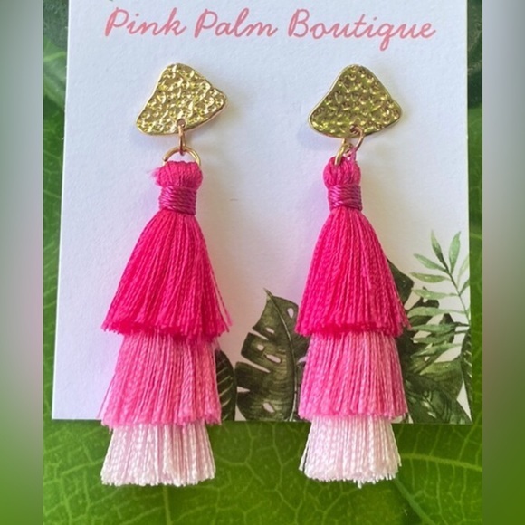 NWT 3 Tiered Tassel Earrings - Picture 1 of 3